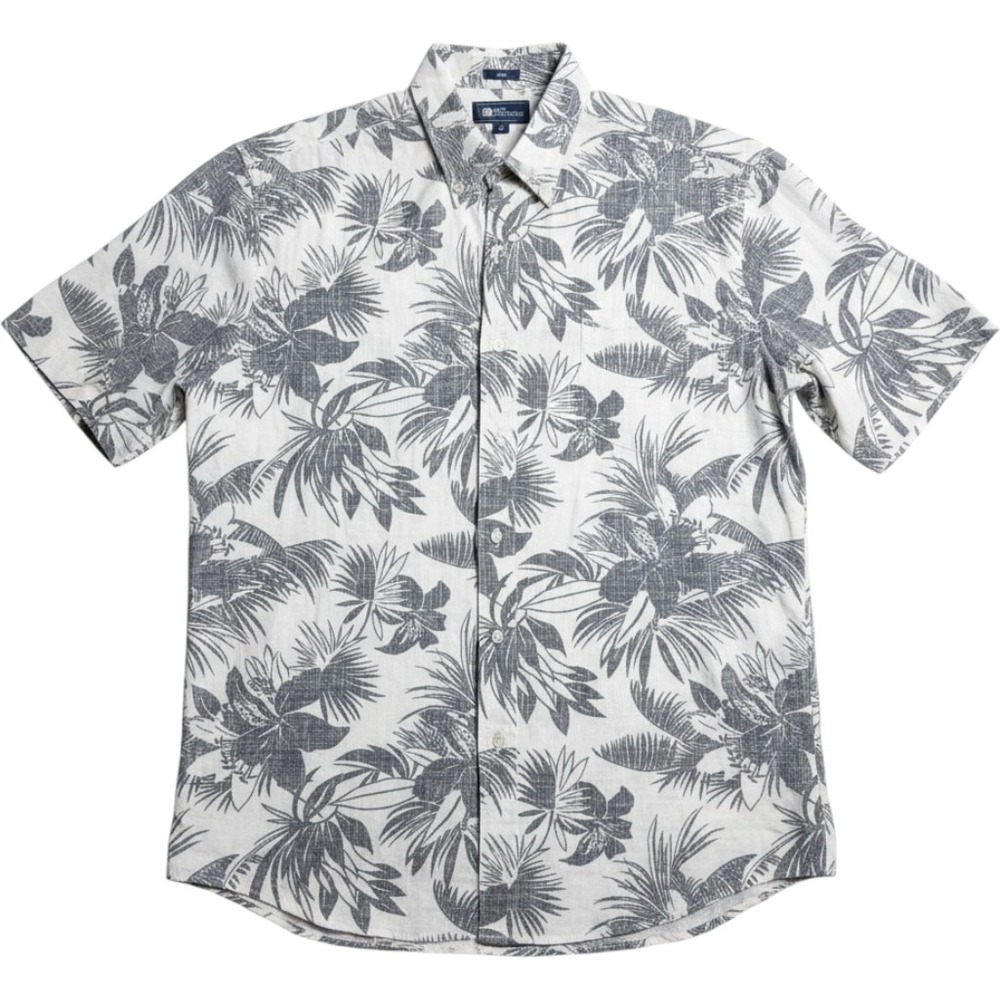 Reyn Spooner Classic Fit Men XL Tropical Floral Palm Aloha Button Down Shirt